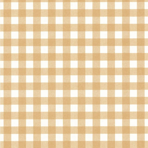 Sample - Victoria Gingham Wallpaper - Brun