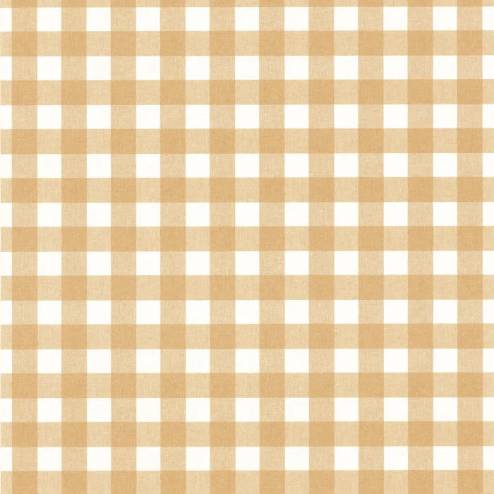 Sample - Victoria Gingham Wallpaper - Brun