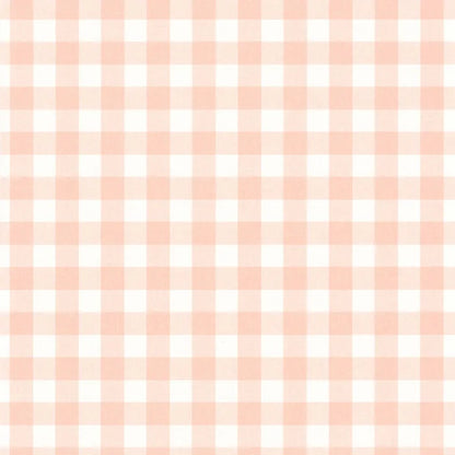 Victoria Gingham Wallpaper - Rose Layette
