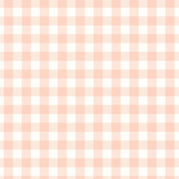 Sample - Victoria Gingham Wallpaper - Rose Layette