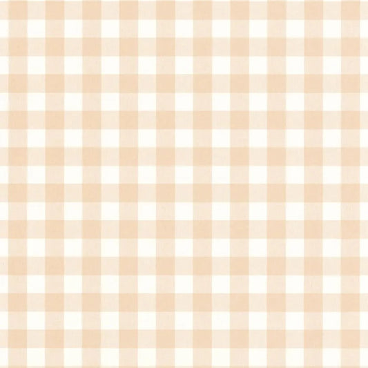 Victoria Gingham Wallpaper - Rose pale