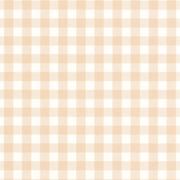 Sample - Victoria Gingham Wallpaper - Rose pale