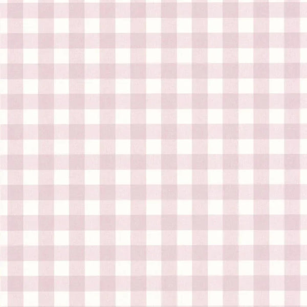 Sample - Victoria Gingham Wallpaper - Parme