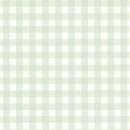 Victoria Gingham Wallpaper - Vert D'eau