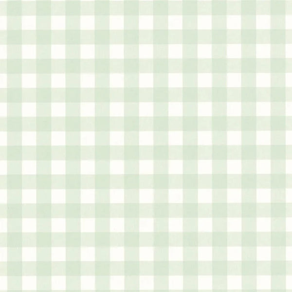 Sample - Victoria Gingham Wallpaper - Vert D'eau