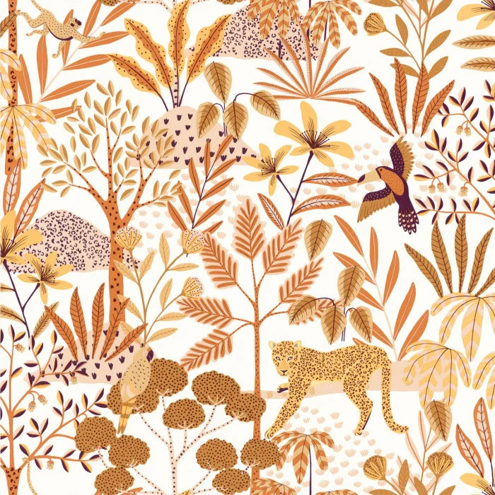 Sample - Jane Wallpaper - Blanc Vieux Rose