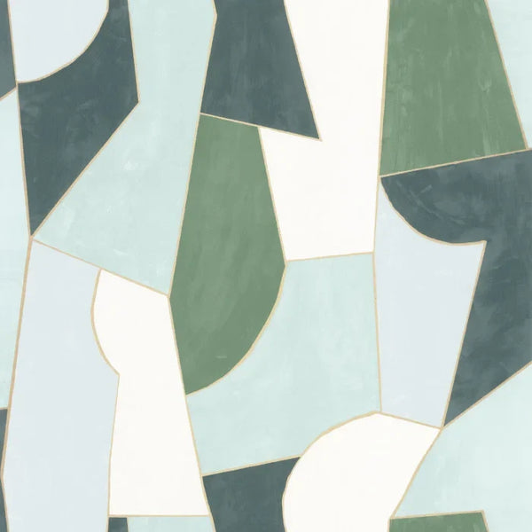 Sample - Etoffe Wallpaper - Vert Or