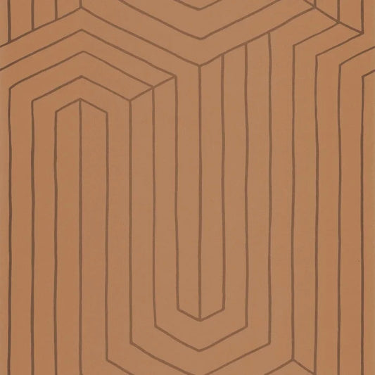 Infini Wallpaper - Camel Cuivre