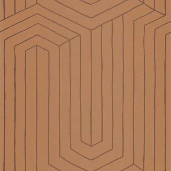 Sample - Infini Wallpaper - Camel Cuivre