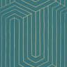 Infini Wallpaper - Bleu Canard Or