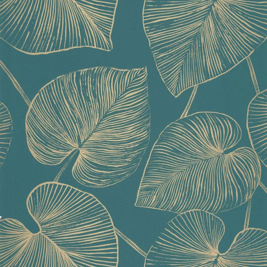 Magistral Wallpaper - Bleu Canard Or