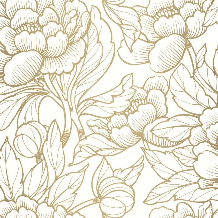 Sample - Envergure Wallpaper - Blanc Or