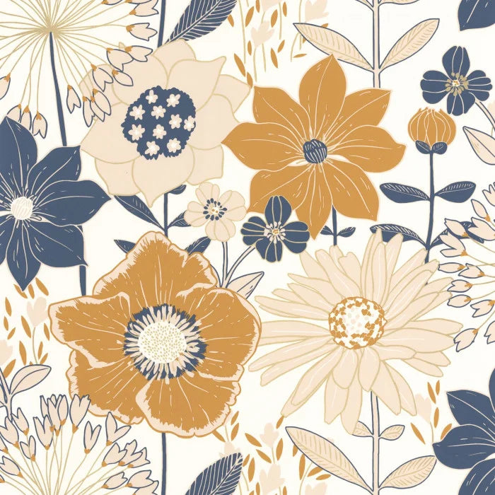 Sample - Immensite Wallpaper - Bleu Or