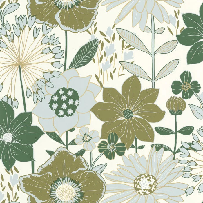 Sample - Immensite Wallpaper - Vert Or