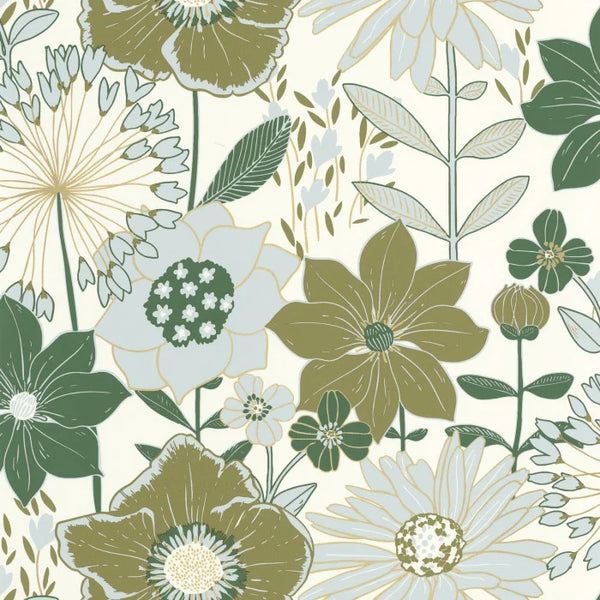 Sample - Immensite Wallpaper - Vert Or
