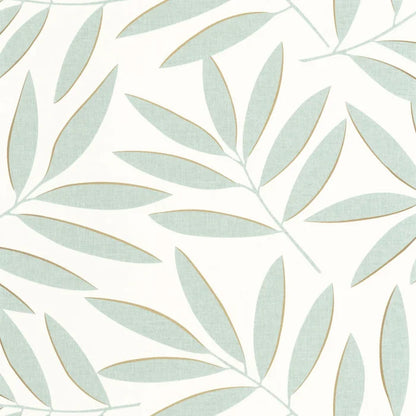Portee Leaf Wallpaper - Vert D'eau Or