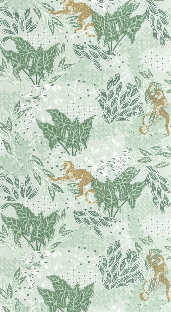 Sample - Borneo Wallpaper - Green Gold