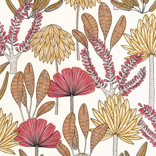 Bali Wallpaper - Rose Fuchsia