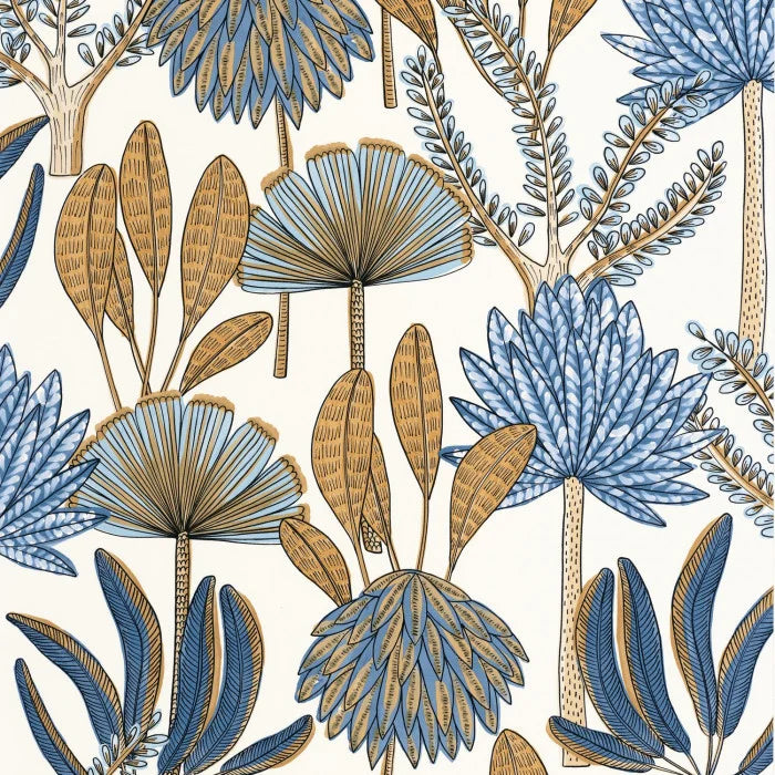 Sample - Bali Wallpaper - Bleu orange