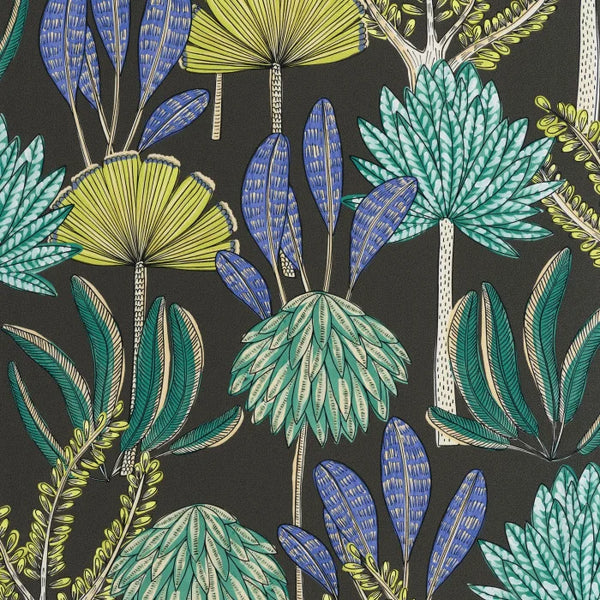 Sample - Bali Wallpaper - Noir vert