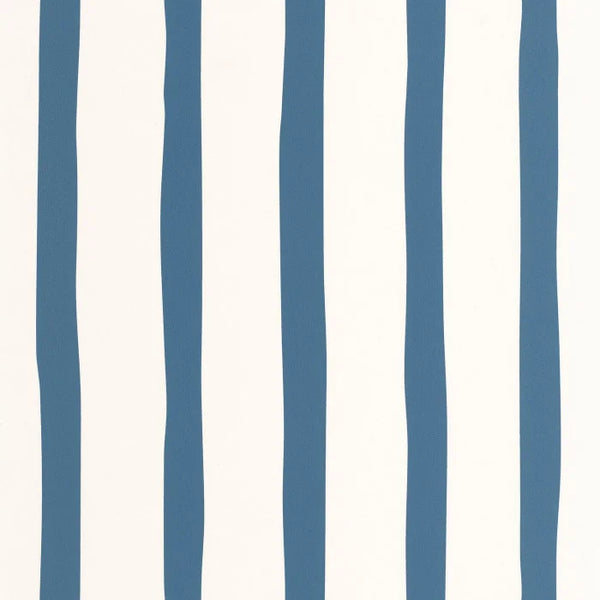 Sample - Barito Imperfect Stripes Wallpaper - Bleu
