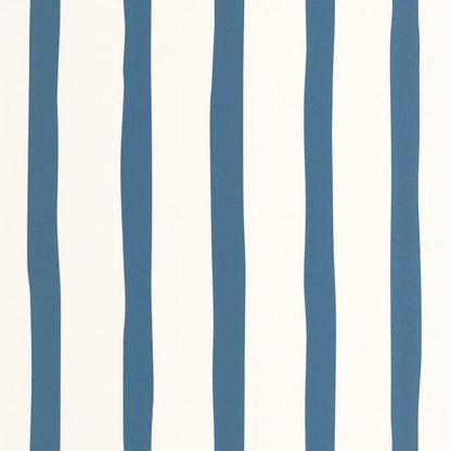 Barito Imperfect Stripes Wallpaper - Bleu