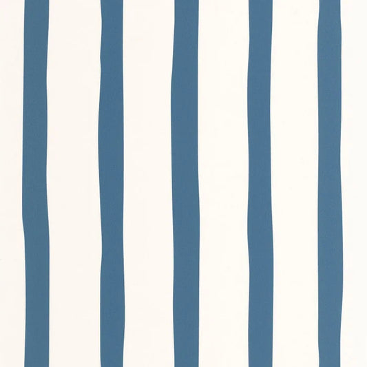 Barito Imperfect Stripes Wallpaper - Bleu