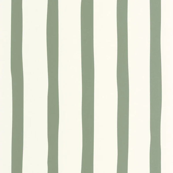 Sample - Barito Imperfect Stripes Wallpaper - Vert