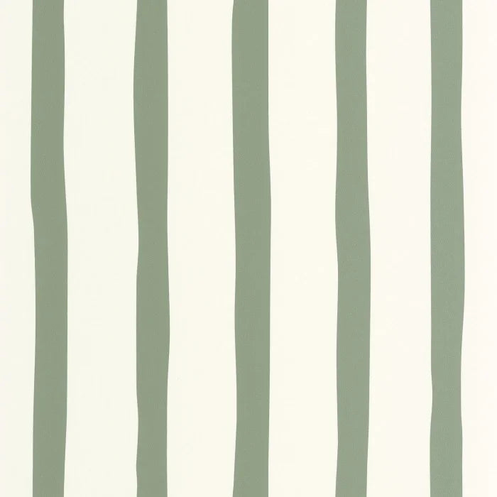 Sample - Barito Imperfect Stripes Wallpaper - Vert