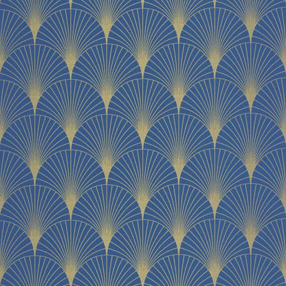 Prosperity Wallpaper - Bleu outre mer dore