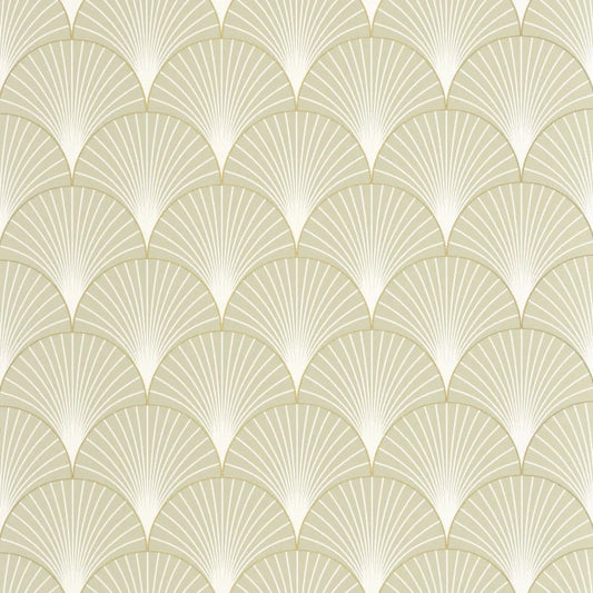 Prosperity Wallpaper - Vert amande dore
