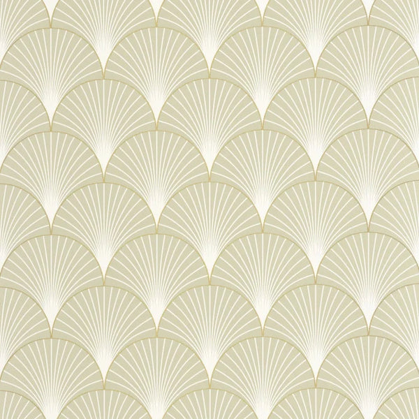 Sample - Prosperity Wallpaper - Vert amande dore