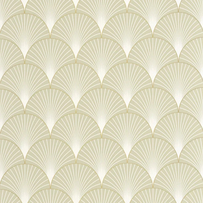 SAMPLE - Prosperity Wallpaper - Vert amande dore