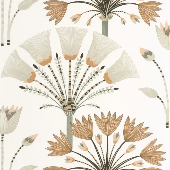 SAMPLE - Majestic Wallpaper - Vert amande dore