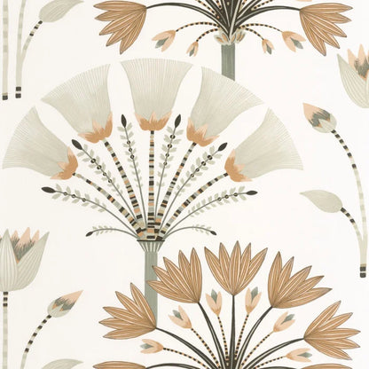 Majestic Wallpaper - Vert amande dore
