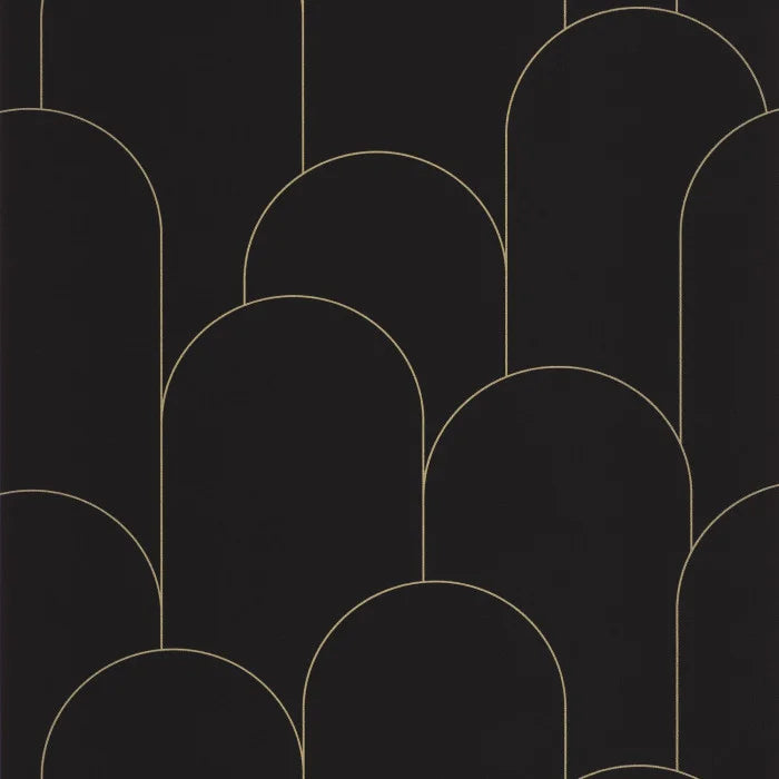 Sample - Ornament Wallpaper - Noir Dore