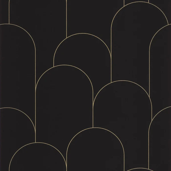 Sample - Ornament Wallpaper - Noir Dore