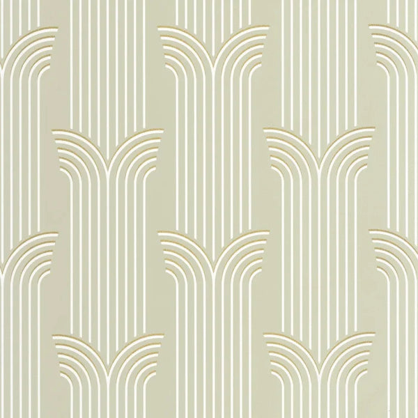 Sample - Glamour Wallpaper - Vert Amande Dore