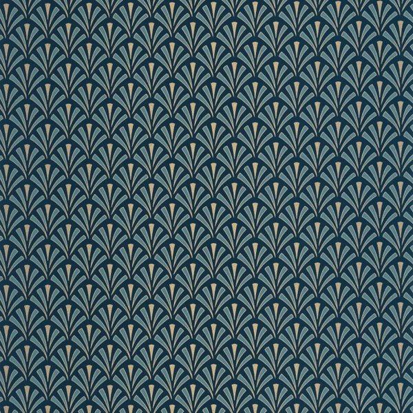 Sample - Abundance Wallpaper - Bleu Nuit Dore