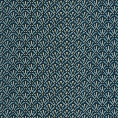 Abundance Wallpaper - Bleu Nuit Dore