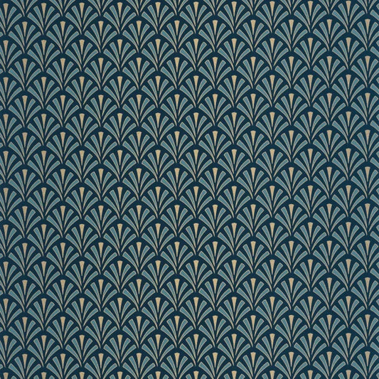 Abundance Wallpaper - Bleu Nuit Dore