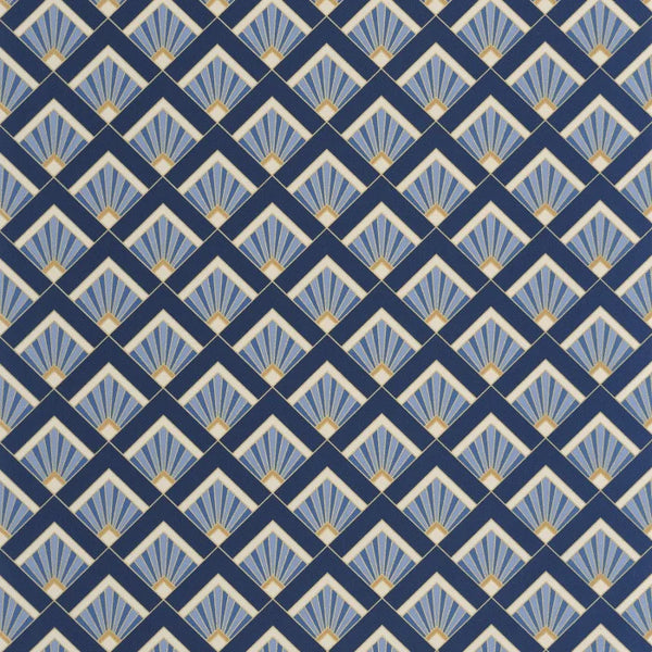 Sample - Effervescence Wallpaper - Bleu d'Outre Mer Dore
