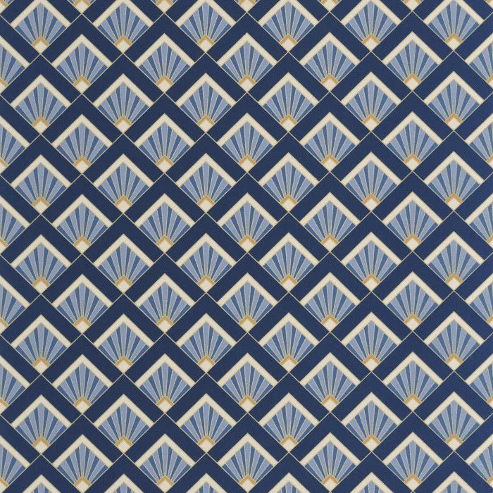SAMPLE - Effervescence Wallpaper - Bleu d outre mer dore