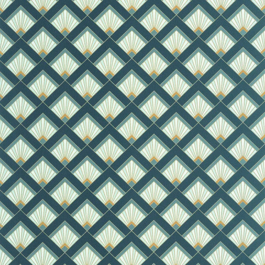 Effervescence Wallpaper - Bleu canard dore
