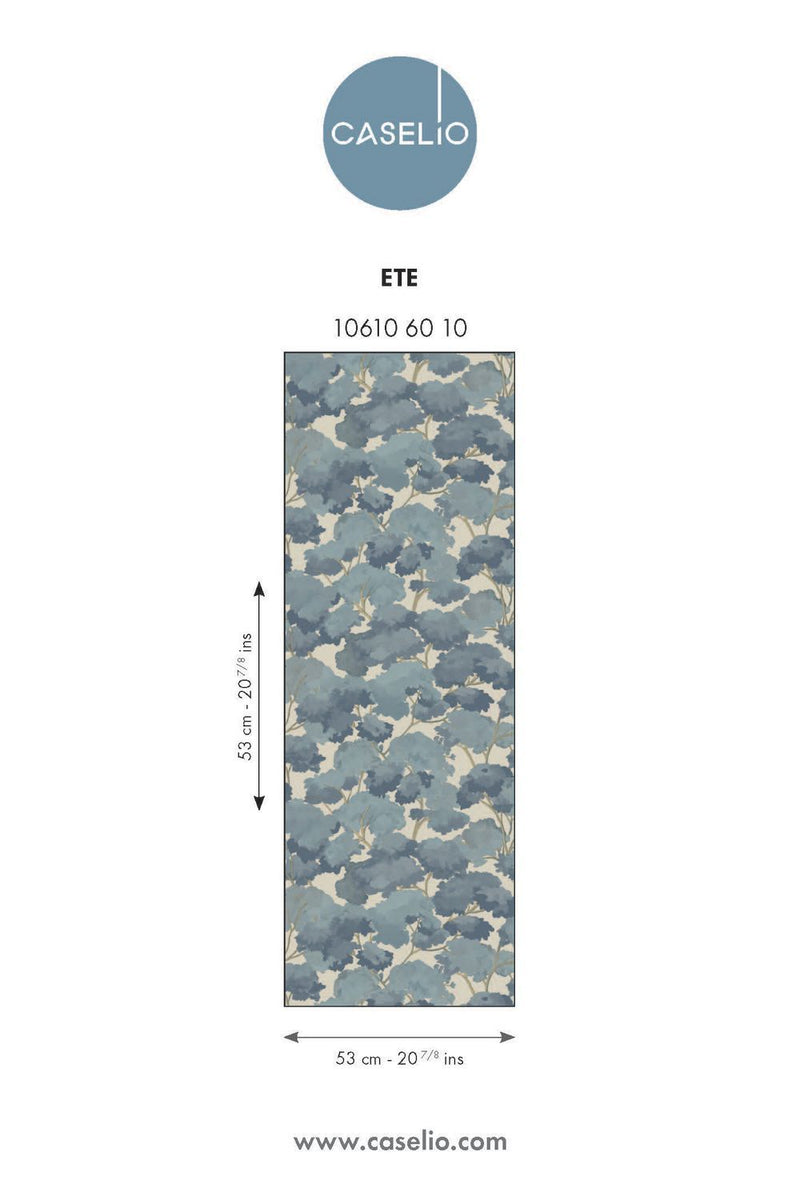Ete Summer- Tree Tops Wallpaper - Blue