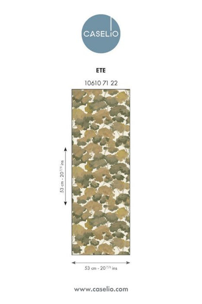 Ete Summer- Tree Tops Wallpaper - Khaki Ochre
