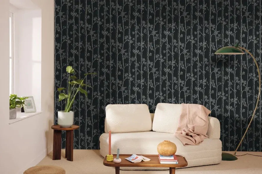 Woodlands Wallpaper - Noir (Black)