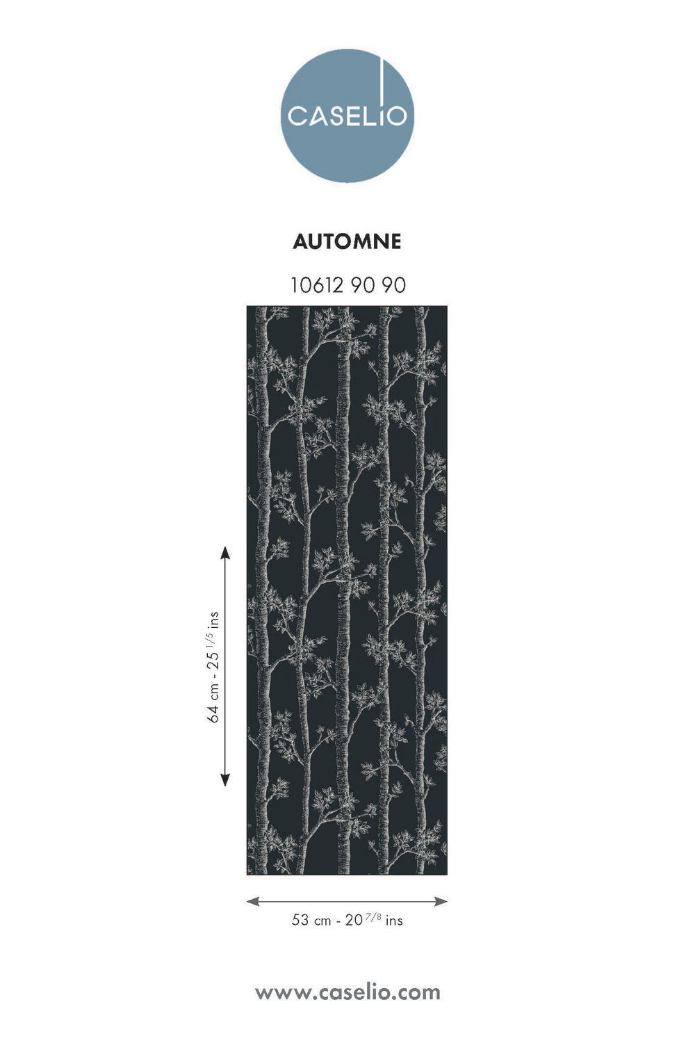 Woodlands Wallpaper - Noir (Black)