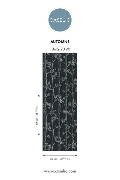 Woodlands Wallpaper - Noir (Black)