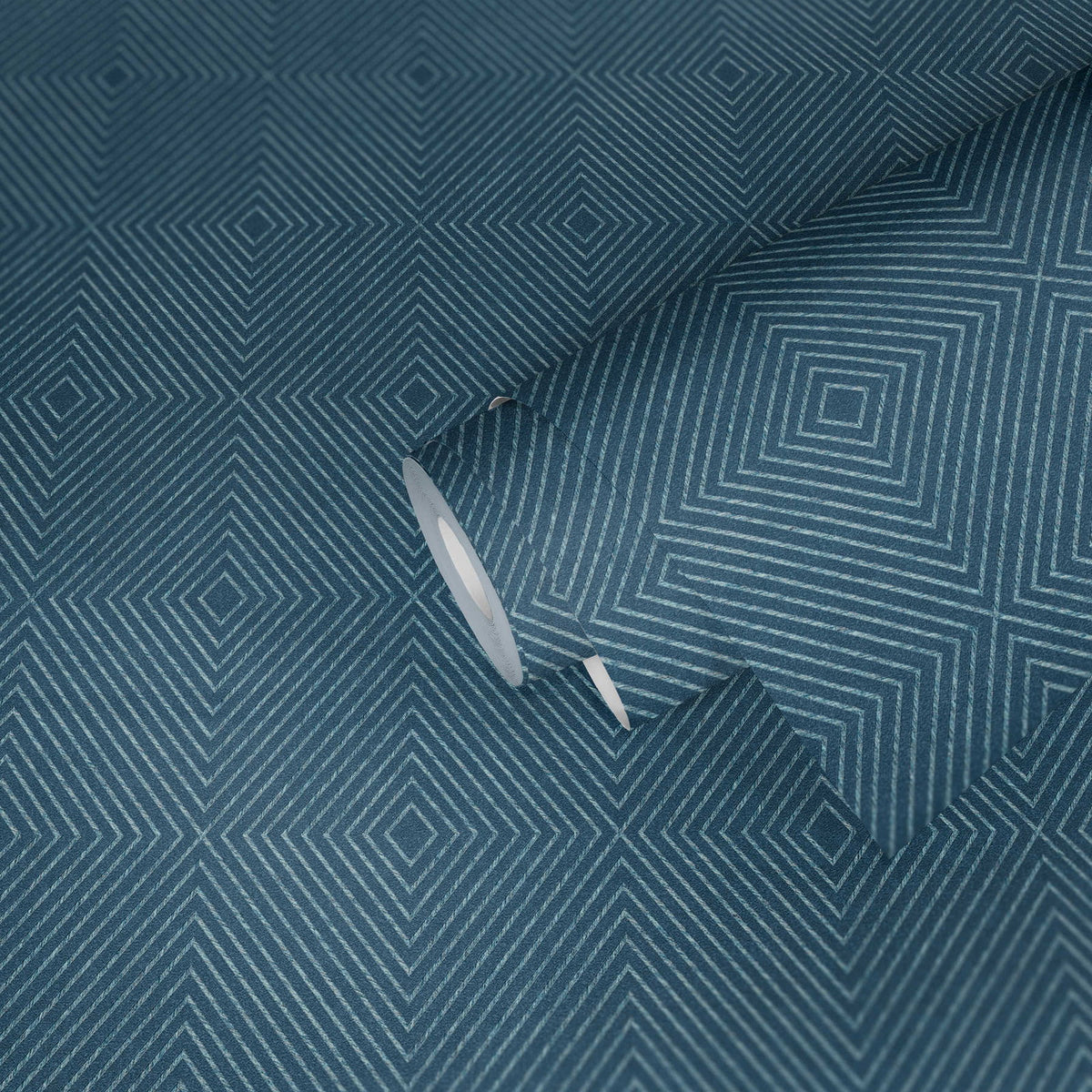 Metropolitan Grid - Abstract Vinyl Wallpaper - Blue